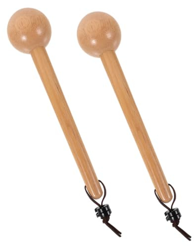 ABOOFAN 2Pcs Wooden Baseball Glove Mallet Softball Glove Shaper with Rounded Tip Non-slip Handle and Pocket Formation Training