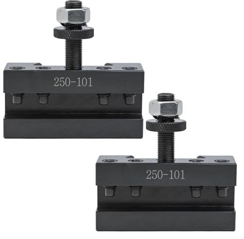 2 Stück #1 250-101 Schnellwechsel-Werkzeugpfostendreh- und Verblendungshalter, Stahl für CNC-Drehmaschinen-Werkzeughalter, kompatibel mit 250-100 oder 250-111, passend für 3/16-1/2-Zoll-Bits für