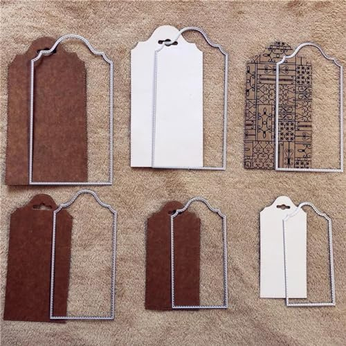 6 fustelle in metallo da 10,2 x 19 cm per carta da parati, cartellini per carta da parati, album di ritagli, goffratura, biglietti, decorazioni, stencil