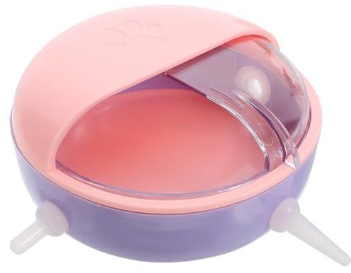 KOCKSHION Bol d'allaitement pour Chiots et Chatons avec tétines Bol Lait Anti-éclaboussures mangeoire détachable Facile à Nettoyer pour Chiens et Chats Design inspiré de la Nature Rose