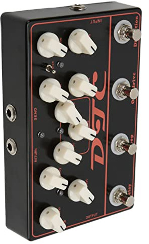 Eujgoov Synthesizer Gitarr Pedal Distortion Overdrive Loop Delay Pedal Multi Effects Processor med Tubular Overdrive 25MS-600MS Delay FX Loop för Elgitarr Basutrustning Tillbehör