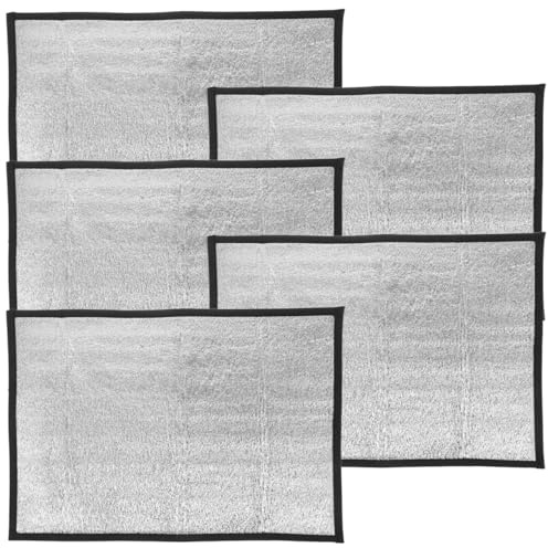 DECHOUS Reptilien Heizmatten aus Aluminiumfolie und Leicht zu Reinigen 5 Stück Pack 43 X 30cm als Heizung für Reptilien Terrarien und Kleine Tiere