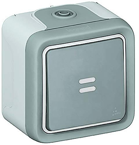 Legrand - 069713 int/conmut c/lumin gris plexo ii monob. sup Ref. 6565120019
