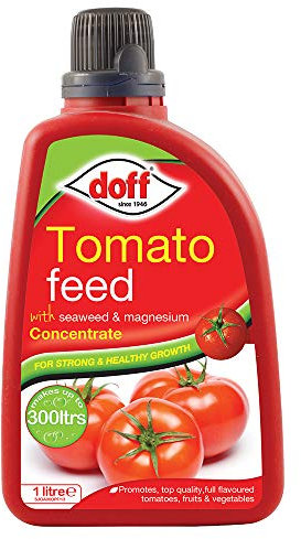 Doff Tomato Feed Fertiliser High Potash with Seaweed and Magnesium for Strong and Healthy Growth, 1 x 1L Doff Tomato Feed by Thomspon & Morgan