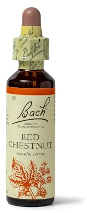 Bach Original Flower Remedies Red Chestnut, Face Your Fears, Peace of Mind, Emotional Wellness, Natural Flower Essence, 20ml