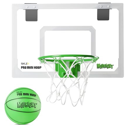 SKLZ Pro Mini inomhus basketring med boll Självlysande