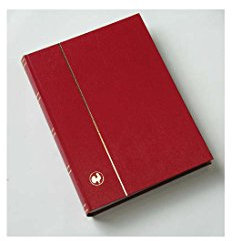 Goldhahn 60 weiße Seiten hellrot Einsteckbuch Einsteckalbum Briefmarkenalbum wattierter Einband