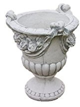 Amphore Rosen, zum bepflanzen, aus Steinguss, Frostfest