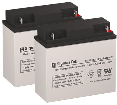 Merits P320 MP3C-Jrv Replacement Battery Set of 2-12 Volt 22AH NB Terminal by SigmasTek