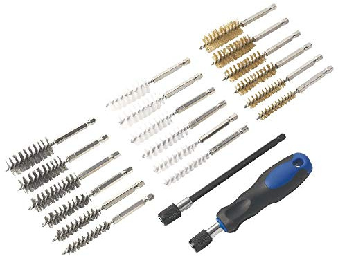 Tooltime® 20 Piece 1/4 HEX Precision Interchangeable Twist Wire Wheel Brush Part Cleaning & Rust Remover Set Kit