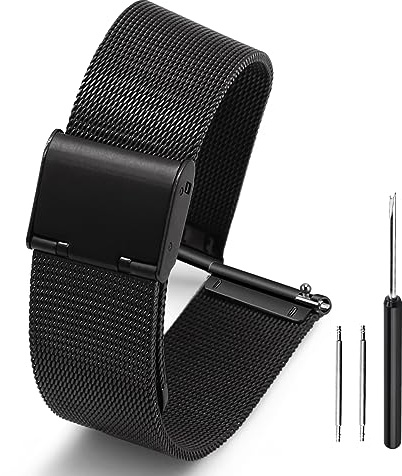 ADALLOR® Uhrenarmbander 20mm 22mm 24mm 18mm 16mm Uhrenarmbänder, Smartwatch Ersatzarmbã¤nder Zubehör, Metall Mesh Wechselarmband für Herren Damen mit Uhrenwerkzeug, Ersatzarmband Edelstahl