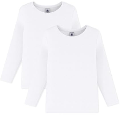Petit Bateau Tee Shirt Manche Longue (Lot de 2) Garçon, Variante 1, 10 Ans