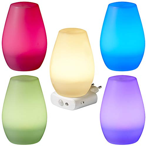 Northpoint LED Steckdosen Nachtlicht Taschenlampe Weiß Wandleuchte Multifunktion Bewegungsmelder Induktionsladung Akku Notlicht Notlampe Stromausfall (Multileuchte Oval)
