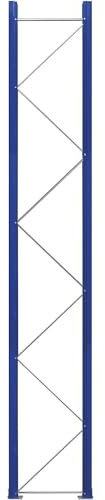 eurokraft | Palettenregal-Stützrahmen | vormontiert | enzianblau RAL 5010 / verzinkt | HxT 4620 x 750 mm