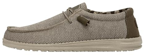 Hey Dude Wally Sox Herren - Slip on Schuhe - Mokassin Stil, Beige, 43