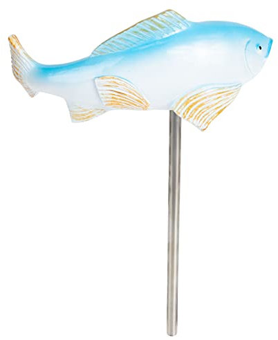 Yardwe Ornement De Jardin Forme De Poisson Décoration Extérieure Résine Statue De Poisson pour Décoration De Jardin
