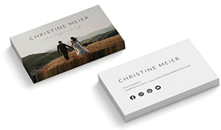 Visitenkarten personalisiert | Photography # 3 | 2-seitig | Querformat | Menge + Papier zur Auswahl | gestalten | hochwertig | 350 g Qualitätsdruck | Fotograf | Fotomodel (1000 Stück)