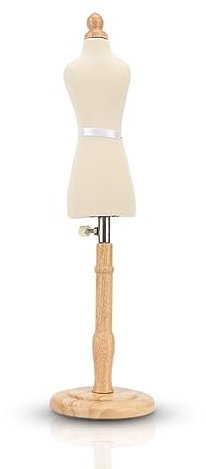 Elprico Mini Forma d'abito Femminile, Busto Regolabile di manichino, Forma d'abito da Cucito, Modello di Abbigliamento per l'esposizione di Gioielli e la creazione di Modelli d'Abbigliamento