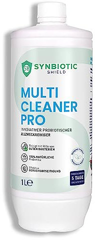 Probiotischer Allzweckreiniger Konzentrat 1 L Multicleaner Pro - Reinigung mit guten Bakterien - Enzymreiniger gegen Geruch, Flecken - Alles-Reiniger für Boden, WC, Bad, Küche sanft zu Kinder, Tiere
