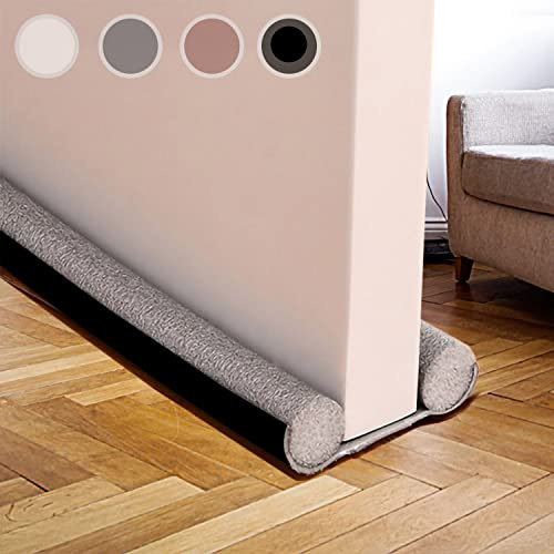Draft Excluder for Doors - 94cm, Efficient Noise Blocker, Cold Air Stopper - Energy-Efficient Bottom Door Seal, Weather Stripping Under Door Draught Excluder for the Bottom of Your Door,Black