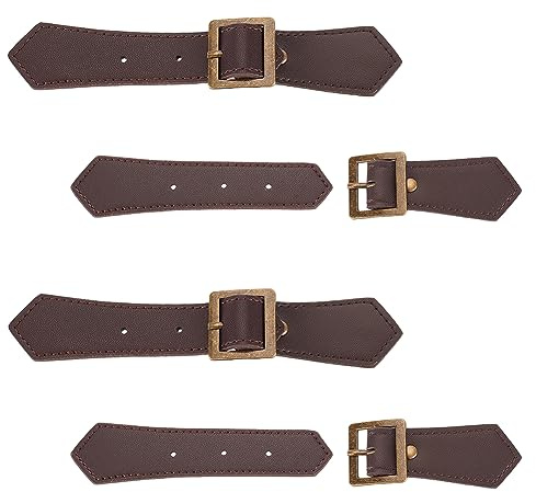 FINGERINSPIRE Leder Knebelverschlüsse Zum Aufnähen Kunstleder Knebelschnalle Vintage Leder Knebelknöpfe Lederverschluss Verschlüsse Ersatz Druckknopfverschluss Für Mantel Jacke DIY