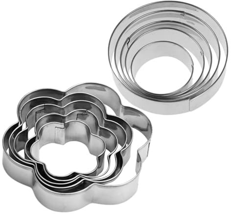 Lurrose 10pcs Stainless Steel Cookie Cutter Baking Mold DIY Tool Home Accessories Heat-Resistant for Birthday Party
