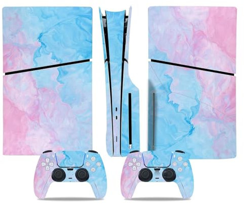 Bubble Free For PS5 Slim Skin Disc Edition & Digital Edition Console And Controller Vinyl Cover Skins Wraps Scratch Resistant, Compatible With For PS5 Slim 33337 Anti Scratch (Size : Disc Version)