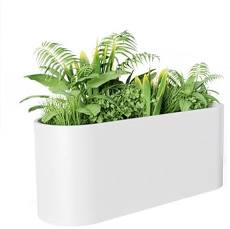 Sions Maceta De Metal Grande, Caja De Flores De Metal Galvanizado Oblonga Vintage, Maceta De Vegetales De Cama Elevada por La Intemperie,100cm*30cm*70cm