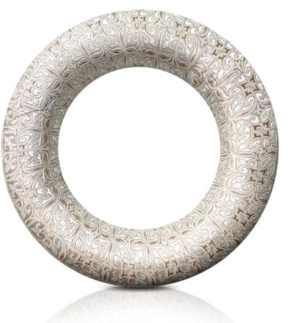 UPCEED Singing Bowl Cushion for Tibetan Singing Bowls, Handmade Silk Brocade Round Cushion Pillow for Sound Healing and Crystal Sound Bowls Accessories(6.7 Inch,Silver)