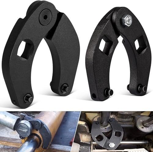 Esoldnic 1266 y 7463 - Llave de tuerca de prensaestopas ajustable pequeña y grande, herramienta universal de extracción de tuercas de glándula SWA, juego de llaves inglesas para cilindro hidráulico (2