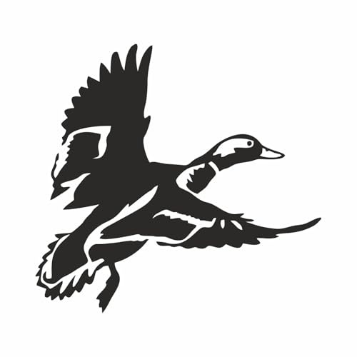 AMA SHOP Aufkleber Ente im Flug schwarz | Aufkleber für Helm, Motorrad, Wohnmobil, Boot | AutoTuning ||