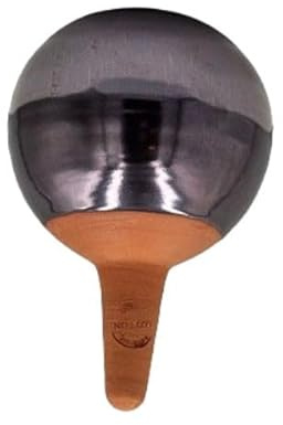 Ollas Lutton Olla Terrakotta, 40 cl, freistehende Bewässerung für Pflanzen im Freien, umweltfreundlich & sparsam, natürliches Bewässerungssystem, Laufzeit 3 Tage, Metallic, silberfarben