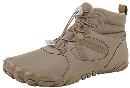 JokeLomple Stivali da Combattimento da Uomo - Stivaletti All'aperto Impermeabile Antiscivolo Barefoot Scarpe Invernali Uomo Outdoor Scarpe Casual Campeggio e Guida Caldi Comode Antiscivolo