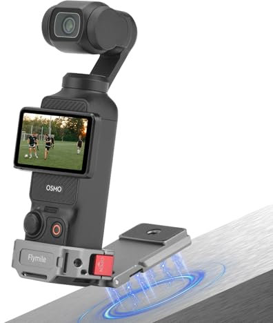 Flymile Pocket 3 Magnethalterung Halterung, Osmo Pocket3 Erweiterungsadapter Cold Shoe, Magnet Aluminum Mount Kompatibel mit DJI Osmo Pocket 3 Creator Combo Zubehör