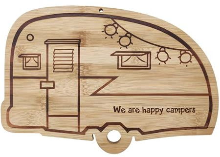 Umimiss Wohnwagen-Zubehör – Wohnmobil-Zubehör, Camping-Schneidebrett, 40 x 27,5 cm, Braun, Holz, Schneidebrett