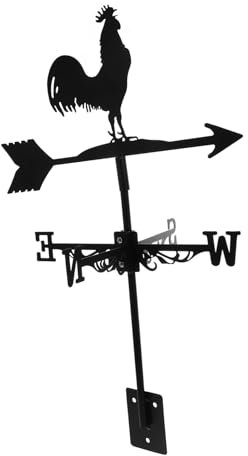 Milisten Girouette Fer Indicateur Direction Vent Décorative pour Jardin Terrasse Toit Sol