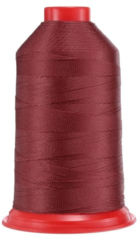 QUARKZMAN 962 Yards Fil à Coudre en Nylon Lié Taille 630D/3 Fil à Coudre en Nylon pour Upholstery Extérieur pour Cuir Jeans et Tissage Artisanat Machine DIY Rouge Bourgogne