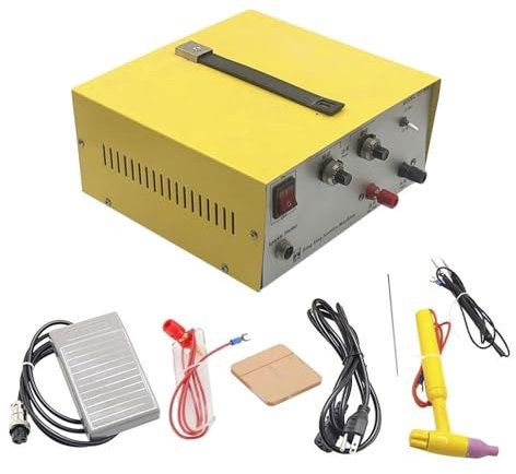 Soldadora por puntos de pulso de 80 A, máquina de soldadura eléctrica for joyería, soldadora por puntos portátil de pulso con destellos, rango de soldadura de 0,5 a 1,5 mm, dispositivo de soldadura po