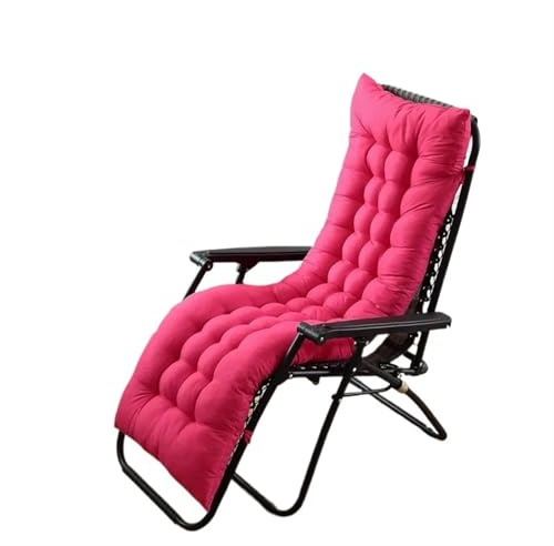 Recliner Cushion for Deckchairs - Soft Backrest Rocking Chair & Lounger Cushions Garden Bench Pads Long Cushions in Multiple Sizes (Red02 53x180cm 1 Piece)