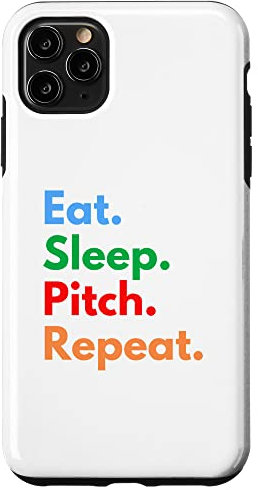 Eat Sleep Pitch Repeat pour les amateurs de pitching Coque pour iPhone 11 Pro Max