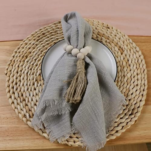 100 Stück Elfenbeinfarbene Baumwollgaze-Servietten, 32 x 32 cm, wiederverwendbare Tischdekoration für Hochzeit und Party, Vintage-Stil, Stoffservietten für Weihnachten und besondere Anlässe