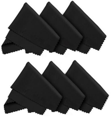 WRITWAA Paño De Limpieza para Electronica Pequeño Tela De Ceñador De Ojo Limpiador De Pantalla Lentes Microfibra Anteojos De Tela para Anteojos Limpieza De Telas para Vasos Negro