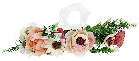 SHERCHPRY Blumenkranz Haarschmuck für Hochzeiten Kunstblumenkrone mit Zarten Blüten für Bräute Brautjungfern und Festlichkeiten Accessoire für Festliche Anlässe