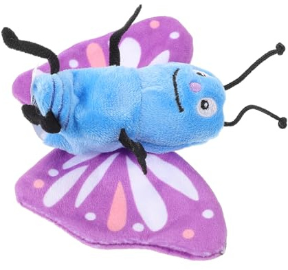 WEKAMOS Plüsch Schmetterling Handpuppe Handspielzeug Stofftier Fingerspiel Puppe Frühpädagogik Kreatives Puppentheater für Kleinkinder Mädchen