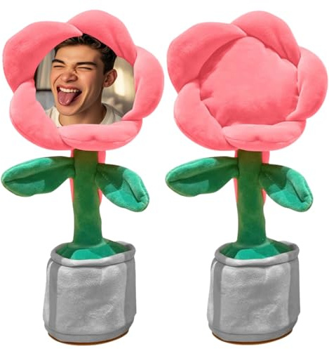 Personalizzato cantare Ballo Parlante Giocattoli，per Bambini 1-12anni sole fiore Musicale giocattolo ，Ripete ciò Che Dici cantare ballare Bambino Giocattolo Regali (carica borsa regalo) (Pink)