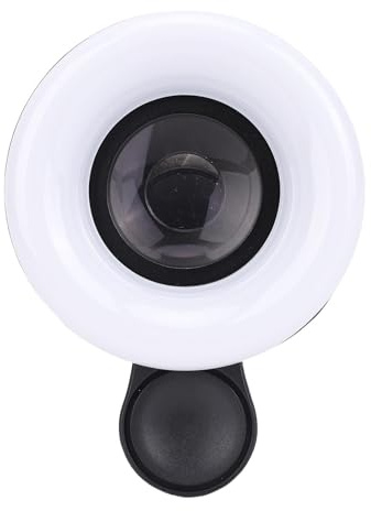 Oytrui Luce di Riempimento per Obiettivo Macro del Telefono, Obiettivo HD 15X con 50 Luci LED Luminosità Regolabile per Fotografie di Dettagli di Ciglia di Gioielli