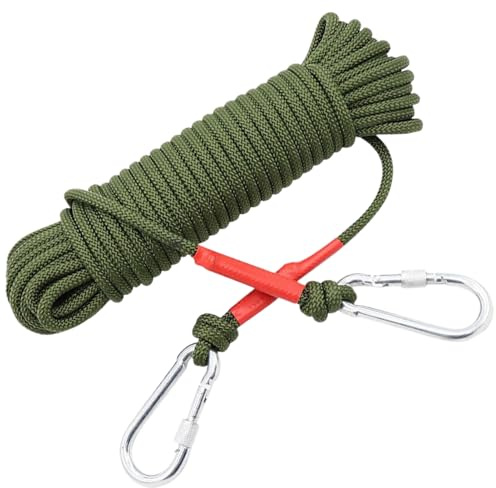 Kletterseil – 5 m schwimmendes Nylonseil | Outdoor-Sicherheits-Nylonseile | Traktionsschutzausrüstung Paracord für statisches Felsen, Outdoor-Bergsteigen & Feuerrettung & Fallschirmeinsatz