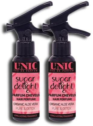 DUO UNIC - Parfum pour Cheveux Sugar Delight – 2 x 50 ml – Brume Capillaire Sucrée et Vanillée – Sillage Gourmand et Réconfortant – Fabrication Française