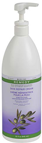 Medline Remedy Unscented Olivamine Skin Repair Cream and Body Lotion, 32 Fluid Ounce