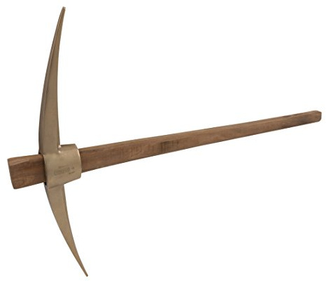 KS Tools 963.9623 - Pioche de terrassier - L.950 x l.650mm - Gamme BRONZEplus - Antidéflagrant - Alliage Aluminium-Bronze